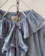 画像5: MARCHE' DE SOEUR／フローフリルワンピース・シャンブレーブルー (5)