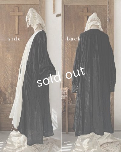 画像9: MARCHE' DE SOEUR/祈りのワンピース+pollenbiencoアンティークレースの首飾り・ブラック