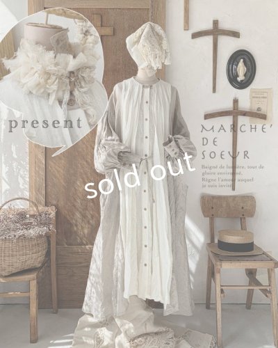 画像3: MARCHE' DE SOEUR/祈りのワンピース+pollenbiencoアンティークレースの首飾り・エクリュ