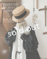 MARCHE' DE SOEUR／祈りのワンピース+pollenbiencoアンティークレースの首飾り・ブラック