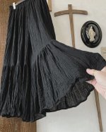 画像3: MARCHE' DE SOEUR／ギャザーペチパンツ・黒ボイルギャザー (3)