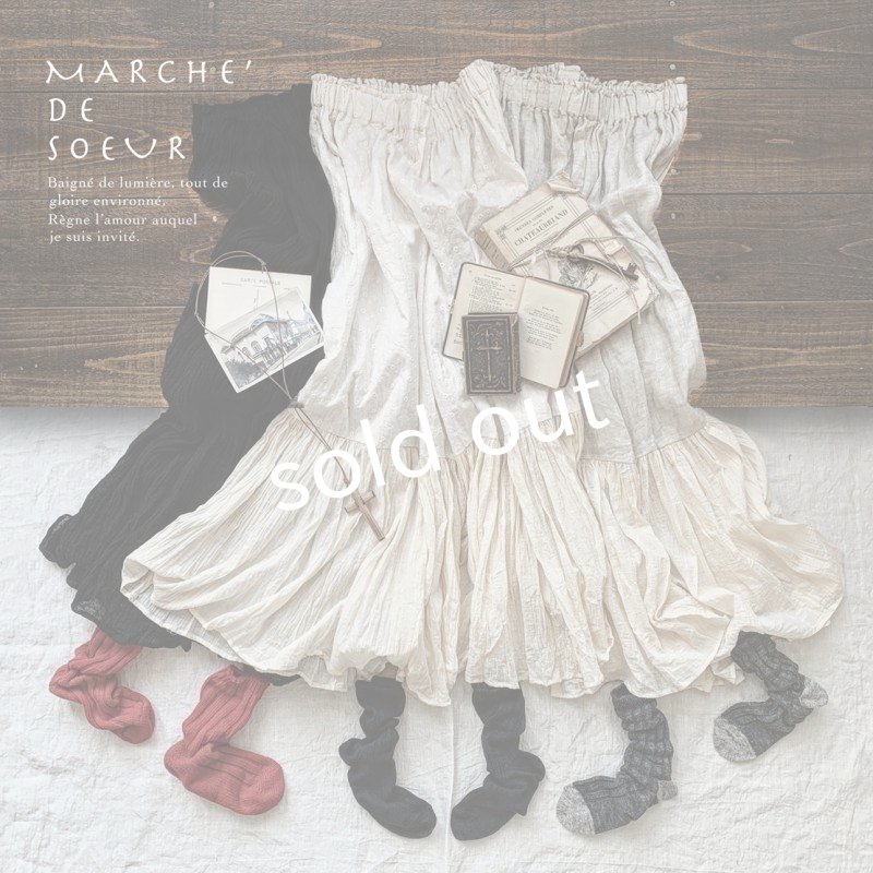 画像9: MARCHE' DE SOEUR／ギャザーペチパンツ・黒ボイルギャザー (9)