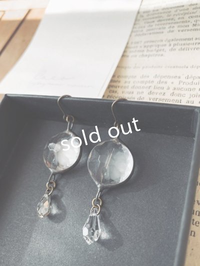 画像5: caco grass works/ヴィンテージガラスボタンのピアス・A