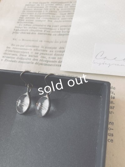 画像4: caco grass works／ヴィンテージガラスボタンのピアス・D