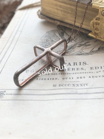 画像2: caco grass works／クロスペンダント・copper（大）