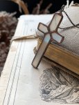 画像2: caco grass works／ステンドグラスのクロスペンダント (2)