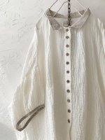 画像5: 【SALE】MARCHE' DE SOEUR／バイカラーボイルブラウス・オフ×生成り (5)