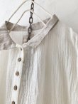 画像6: 【SALE】MARCHE' DE SOEUR／バイカラーボイルブラウス・オフ×生成り (6)