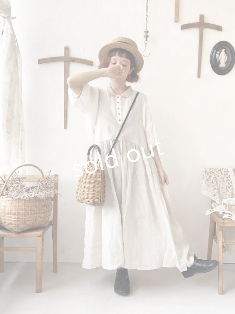 画像2: 【SALE】MARCHE' DE SOEUR／バイカラーボイルブラウス・オフ×生成り (2)