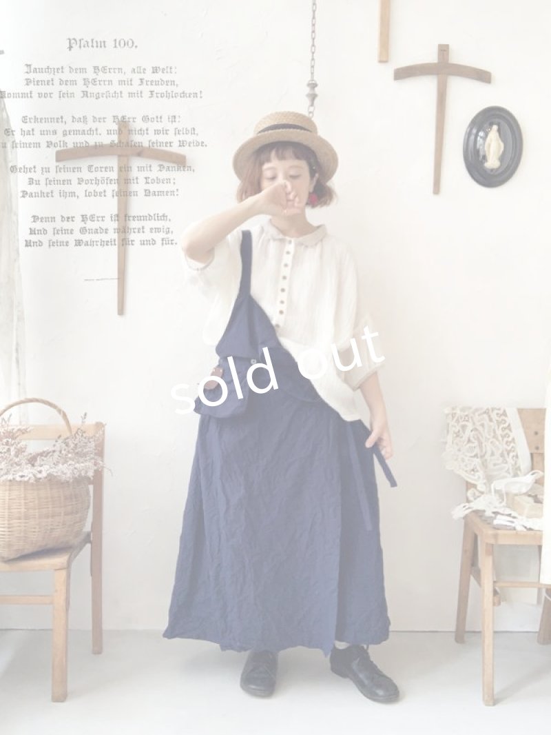 画像1: 【SALE】MARCHE' DE SOEUR／バイカラーボイルブラウス・オフ×生成り (1)