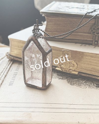 画像3: caco grass works/お花入り教会のペンダント・かすみ草