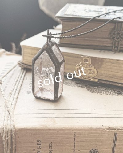 画像6: caco grass works/お花入り教会のペンダント・かすみ草