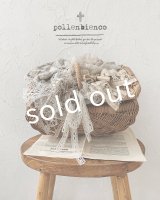 pollenbienco／アンティークレースのフタ付きバッグ