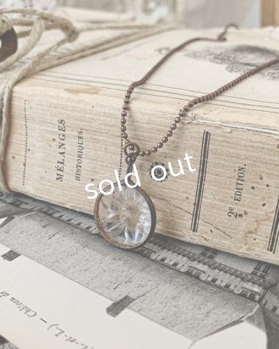 画像5: caco grass works／ヴィンテージガラスボタンのペンダント・花