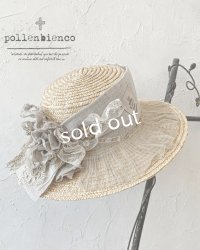 pollenbienco／アンティークプリーツレースのキャペリン