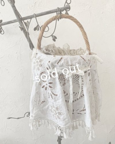 画像3: pollenbienco／アンティークタッセルレースと十字架のバスケット