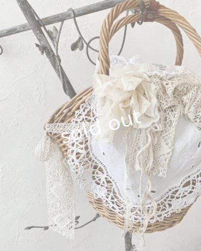 画像6: pollenbienco／アンティークレースとレザーのニーナバッグ