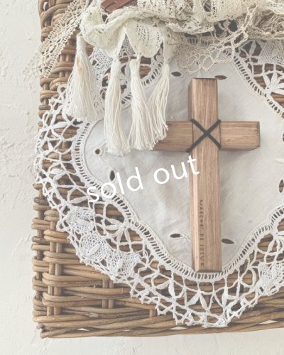 画像11: pollenbienco/アンティークレースと十字架のかごバッグ