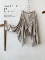 画像1: MARCHE' DE SOEUR／ベルギアンリネンカーディガン・生成り (1)
