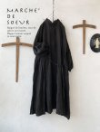 画像4: MARCHE' DE SOEUR／アシメトリータックワンピース・ブラック (4)