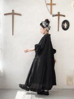 画像2: MARCHE' DE SOEUR／アシメトリータックワンピース・ブラック (2)