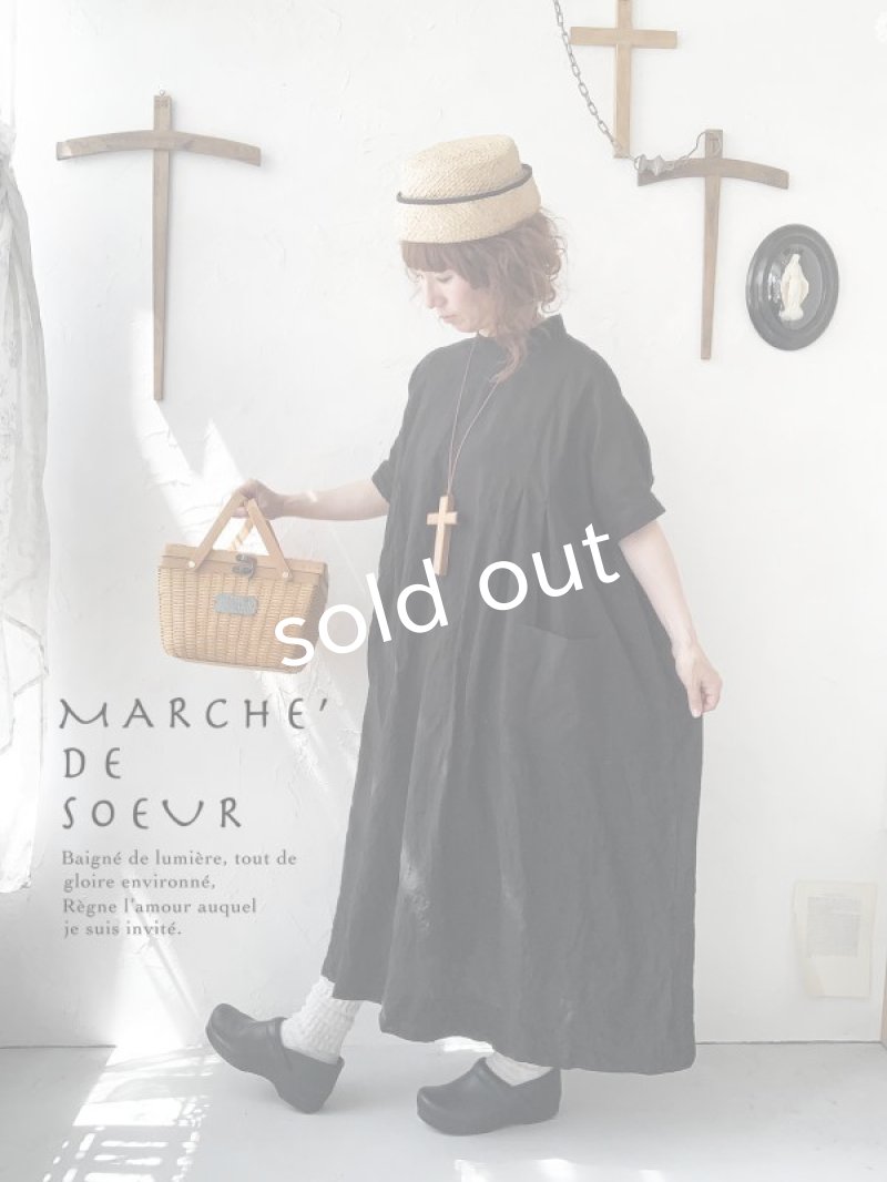 画像1: MARCHE' DE SOEUR／ポケットワンピース・ブラック (1)
