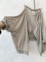 画像3: MARCHE' DE SOEUR／ベルギアンリネンカーディガン・生成り (3)