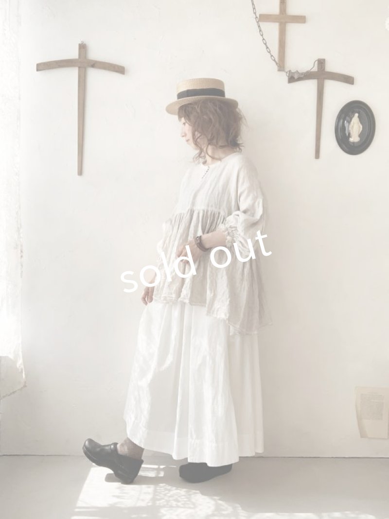 画像3: MARCHE' DE SOEUR／ギャザープルオーバー・リネンガーゼ (3)