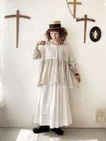 画像2: MARCHE' DE SOEUR／ギャザープルオーバー・リネンガーゼ (2)