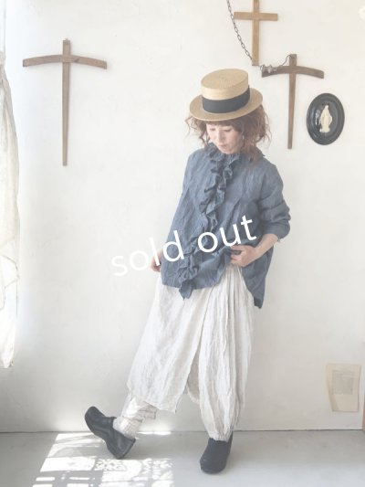 画像11: MARCHE' DE SOEUR／タブリエパンツ・ヘリンボン生成り