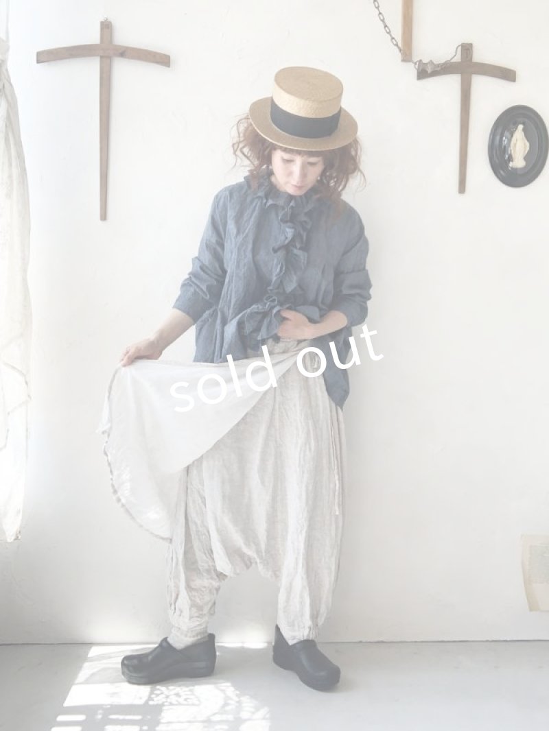 画像12: MARCHE' DE SOEUR／タブリエパンツ・ヘリンボン生成り (12)