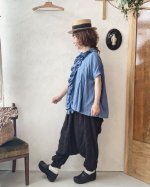 画像8: MARCHE' DE SOEUR／半袖フローフリルブラウス・ライトブルー (8)