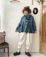画像10: MARCHE' DE SOEUR／フローフリルブラウス・ブルーグリーン (10)