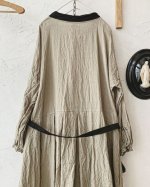 画像10: MARCHE' DE SOEUR／種蒔きポケットワンピース・ヴィンテージカーキ (10)