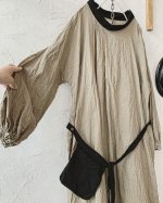 画像5: MARCHE' DE SOEUR／種蒔きポケットワンピース・ヴィンテージカーキ (5)