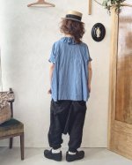 画像9: MARCHE' DE SOEUR／半袖フローフリルブラウス・ライトブルー (9)