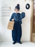 画像7: ubasoku/裾タックパンツ・インディゴ