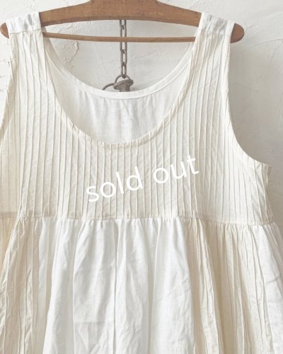 画像5: shizuka's & MARCHE3点セット/ロベリアのドレス・ホワイト×クリーム(前スリットタイプ)