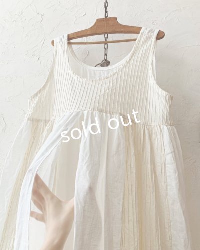 画像6: shizuka's & MARCHE3点セット/ロベリアのドレス・ホワイト×クリーム(前スリットタイプ)