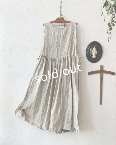 画像8: shizuka's & MARCHE3点セット/ロベリアのドレス・シャンブレー×生成り(サイドリボンタイプ)