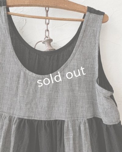 画像6: shizuka's & MARCHE3点セット/ロベリアのドレス・格子チェック(前スリットタイプ)