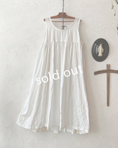 画像7: shizuka's & MARCHE3点セット/ロベリアのドレス・ホワイト×クリーム(前スリットタイプ)