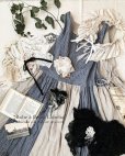 画像2: shizuka's & MARCHE３点セット／ロベリアのドレス・シャンブレー×生成り（サイドリボンタイプ） (2)