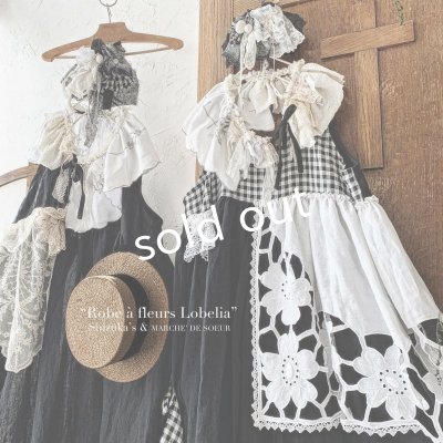 画像12: 【特別版】shizuka's & MARCHE3点セット/ロベリアのドレス・アンティークレースB(前スリットタイプ)