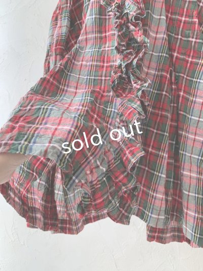 画像6: MARCHE' DE SOEUR/フローフリルブラウス・赤チェック