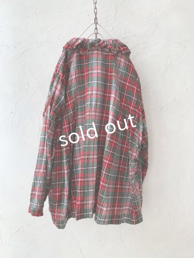 画像7: MARCHE' DE SOEUR/フローフリルブラウス・赤チェック