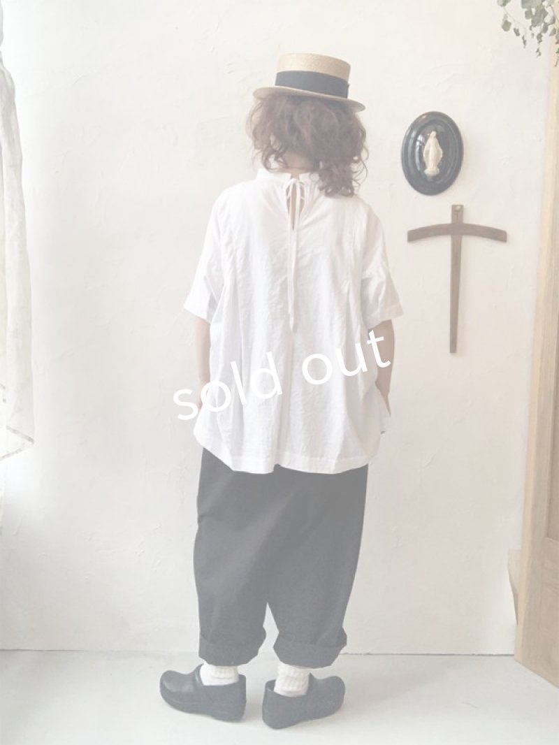 画像11: MARCHE' DE SOEUR／スタンドカラー半袖プルオーバー・オフ (11)