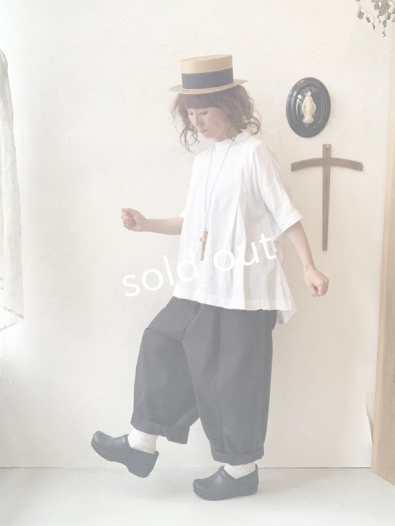 画像10: MARCHE' DE SOEUR／スタンドカラー半袖プルオーバー・オフ (10)