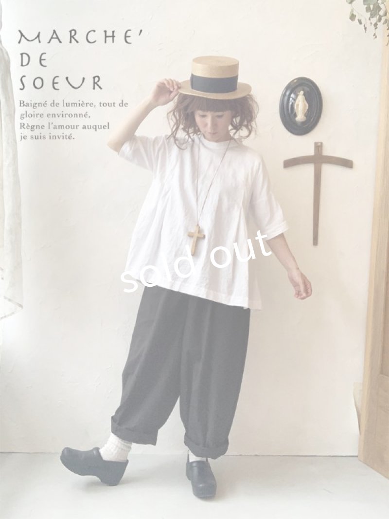 画像9: MARCHE' DE SOEUR／スタンドカラー半袖プルオーバー・オフ (9)