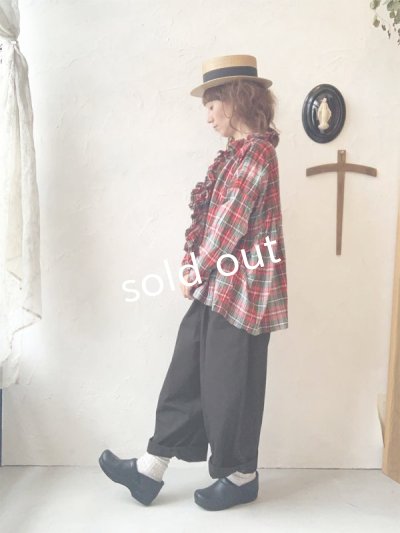 画像10: MARCHE' DE SOEUR/フローフリルブラウス・赤チェック